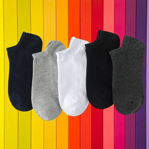 5/10 Paar Herren atmungsaktive Socken einfarbige Baumwolle Herren Boots socken dünne flache unsichtbare Boots socken kurze Socken