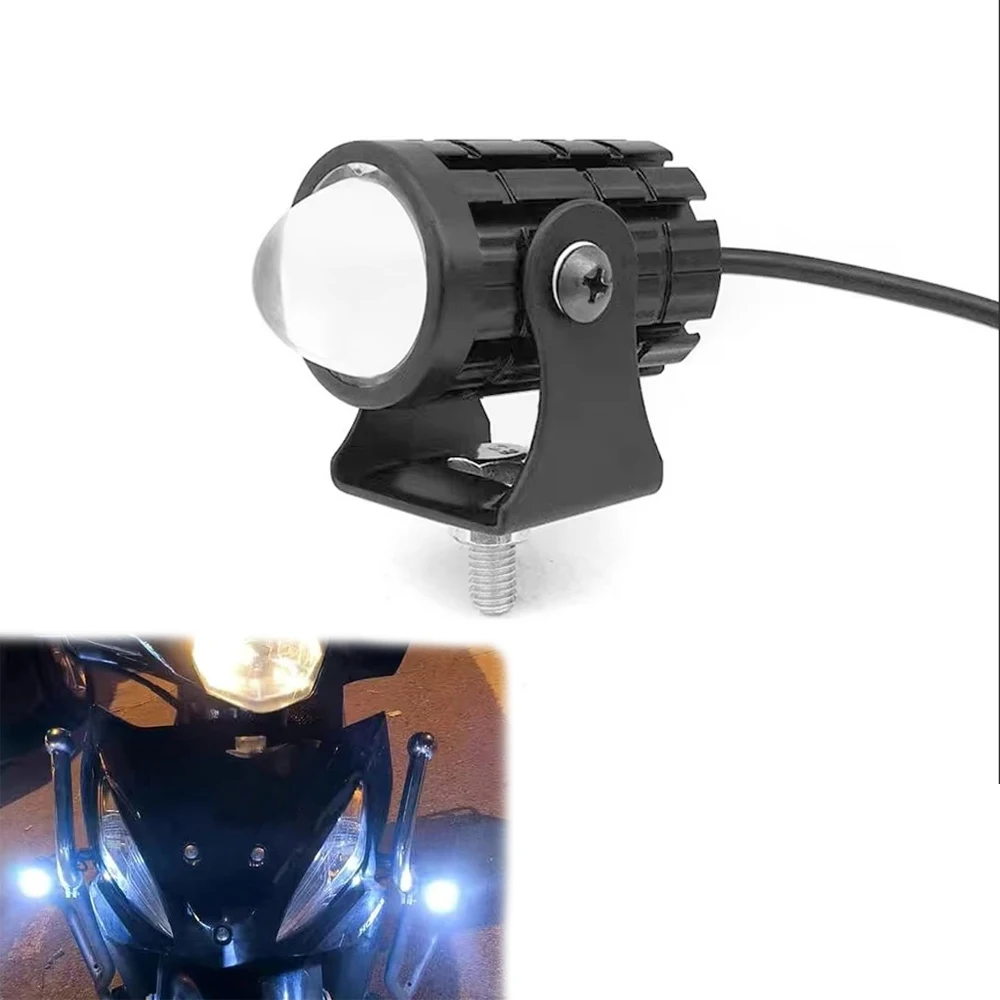 12-80V Dual Color Motorcycle LED Car Waterproof Fog Lamp Spotlight Headlamp Super Bright For Dirt Pit Bike ATV Moto Accessories