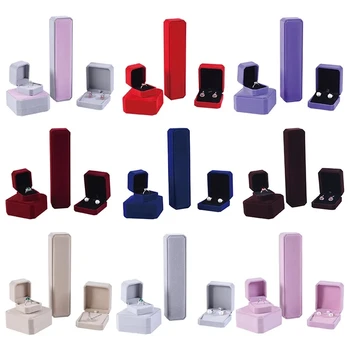 صندوق تغليف المجوهرات ، خاتم ، أقراط ، قلادة ، قلادة ، سوار ، عرض التخزين ، صندوق هدايا اقتراح الزفاف