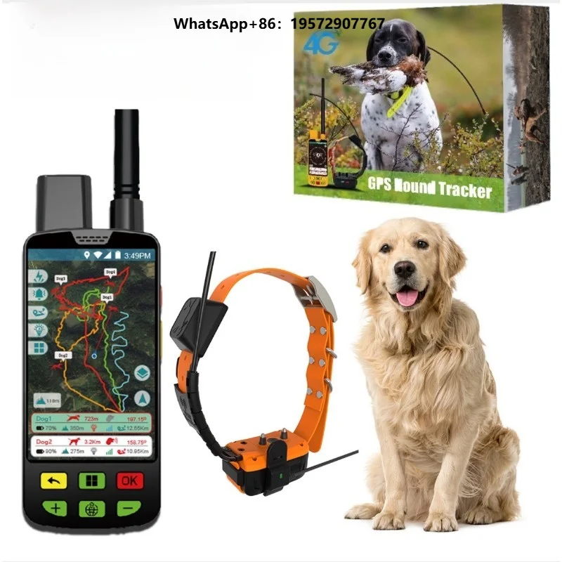 Smart Pet GPS Locator 4G VHF 15KM Long Distance with Barking & Posture