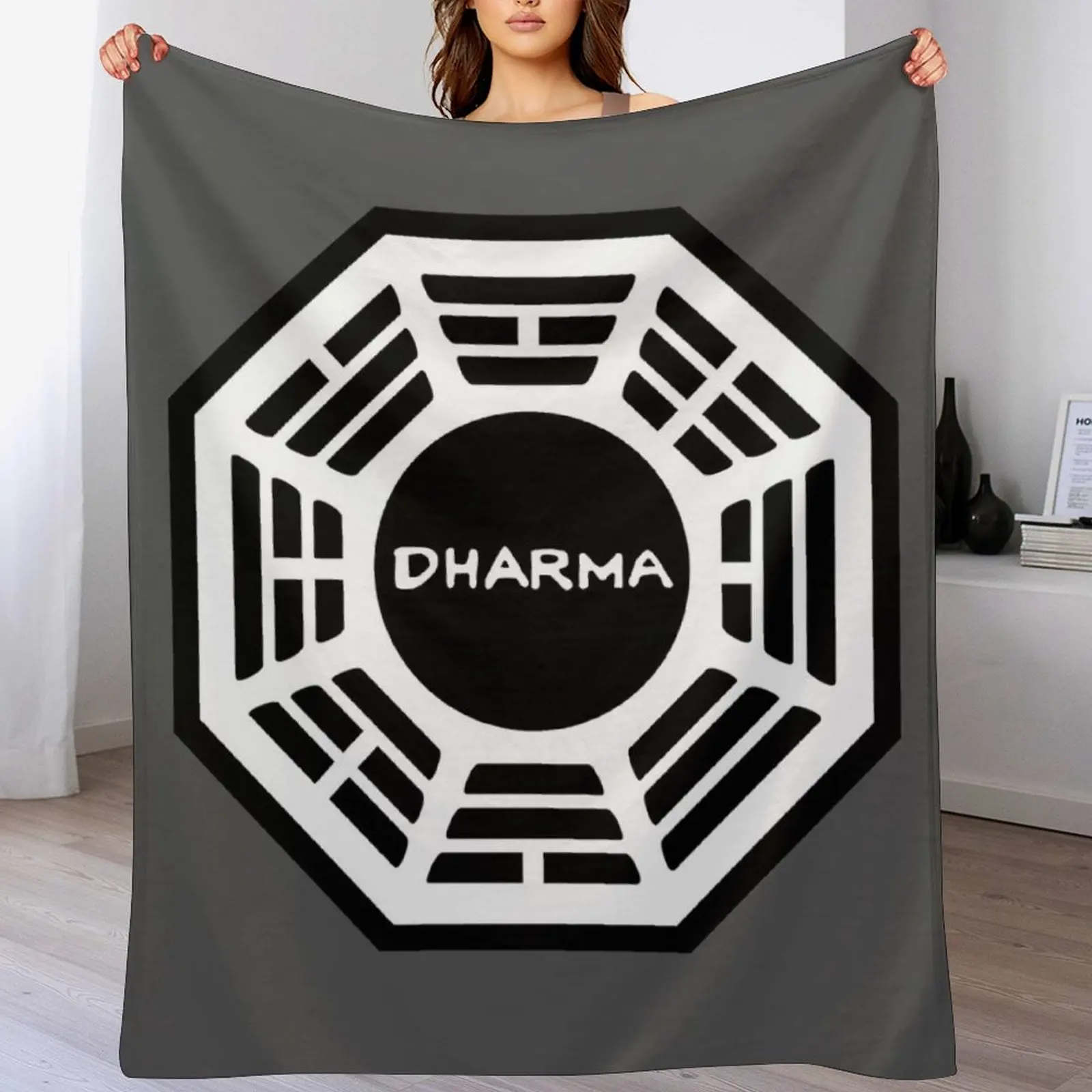 Dharma Initiative Logo Lost TV Show Throw Blanket Sofa Throw Custom For Decorative Sofa Blankets