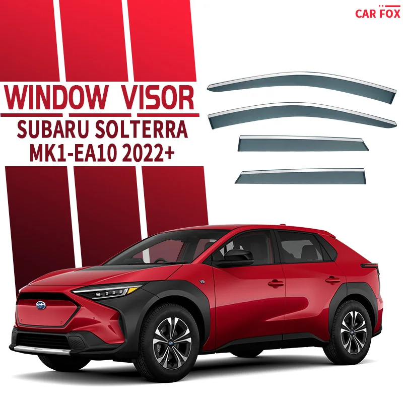 

For SUBARU Solterra EA10 2022+ Plastic Window Visor Vent Shades Sun Rain Deflector Guard For SUBARU Solterra EA10 2022+