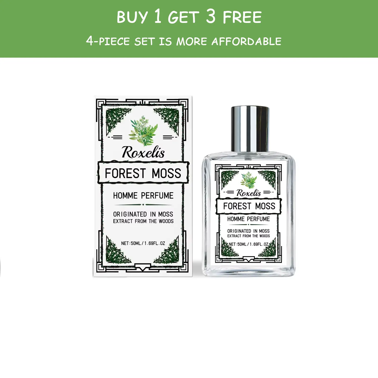 Roxelis Eau De Cologne For Men Woody Forest Scent Long Lasting 50ml_voghion.com
