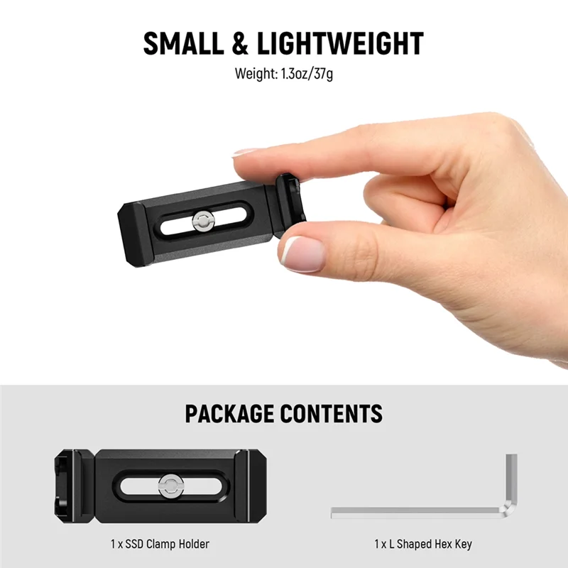 

VO-Aluminum Phone SSD Mount For Iphone 15 16Pro/Pro Max Cage Adjustable Phone Tripod Mount