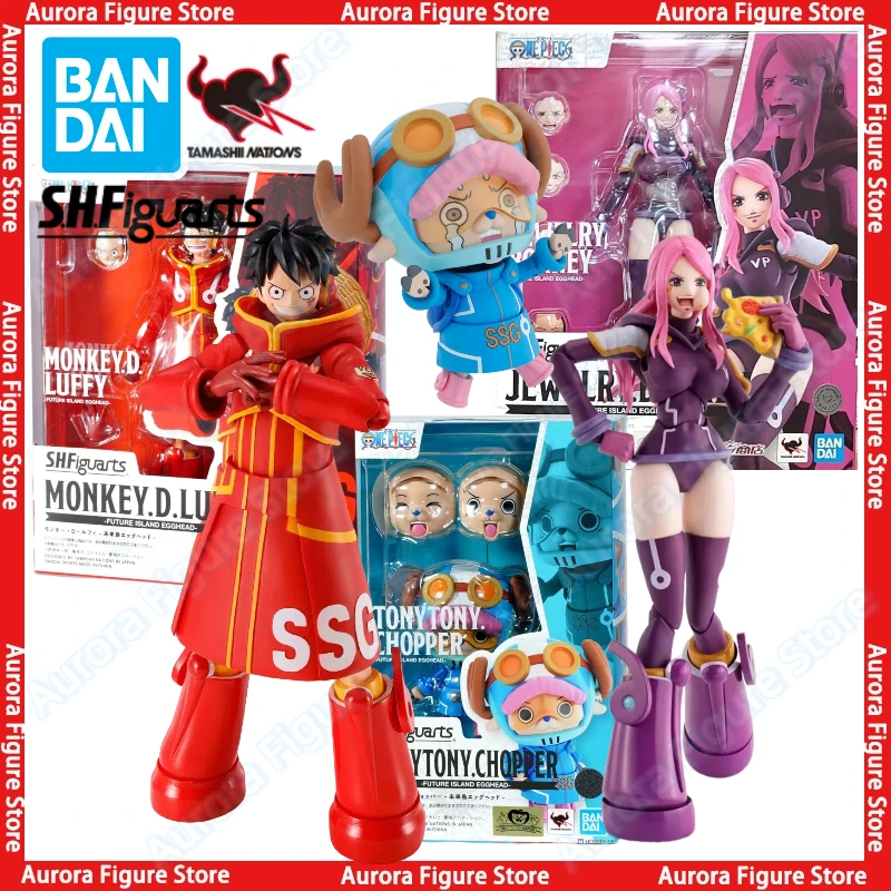 

In Stock Bandai One Piece S.H.Figuarts SHF Tony Chopper Luffy Jewelry Bonney Future Island Egghead Anime Action Figures Toys PVC