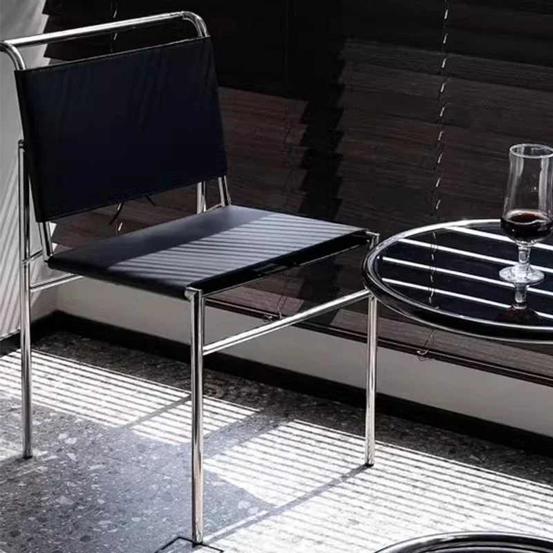 Design italiano cozinha cadeiras de jantar sala estar metal computador moderno cadeira jantar minimalista retro móveis para casa cadeira lldc