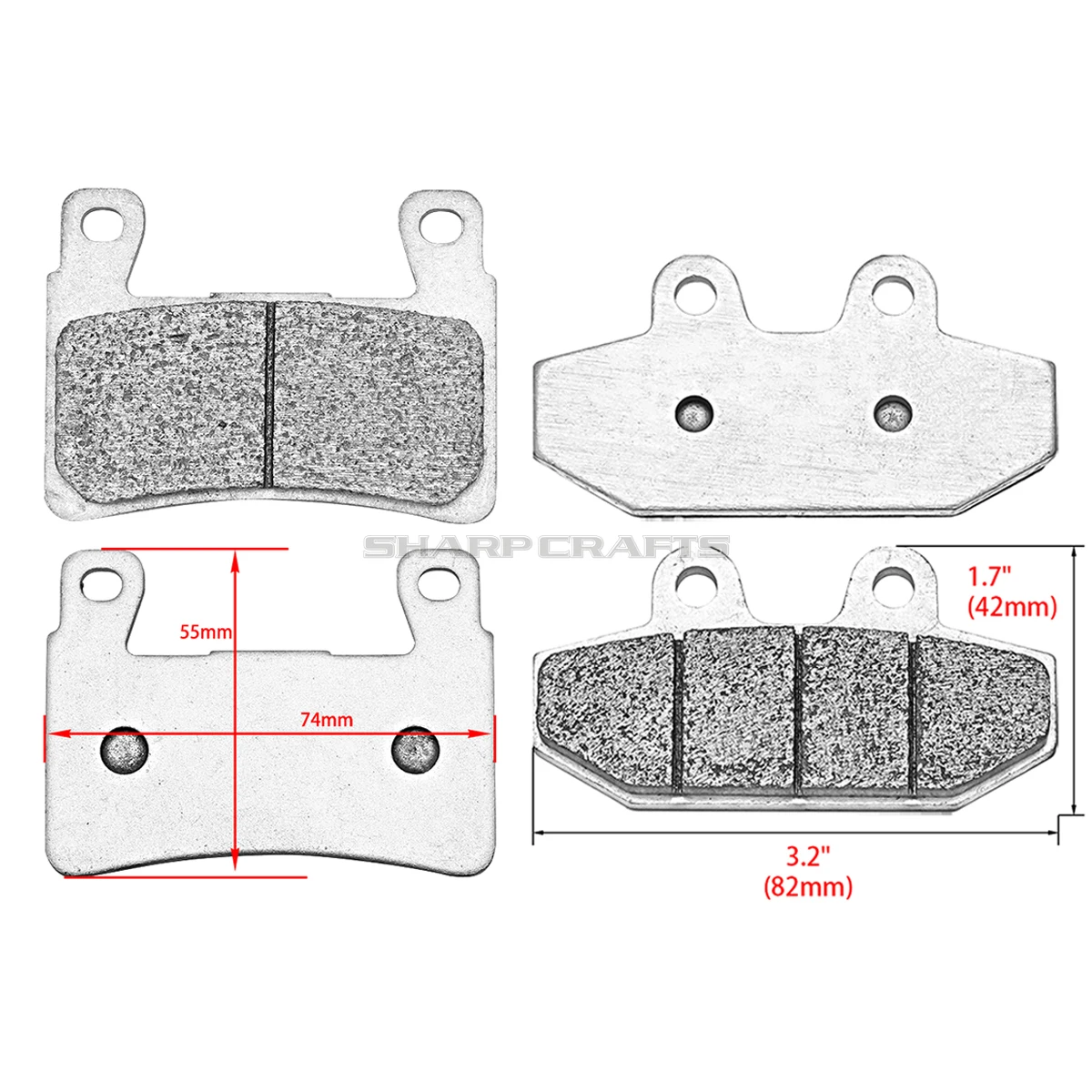 For Harley Softail FLFB Fat Boy Heritage Classic/114 Breakout Deluxe Street Bob Low Rider 18-21 Motorcycle Front Rear Brake Pads