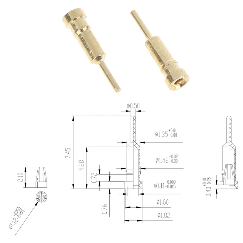 50Pcs Nixie/VFD Tube Socket Replacement Parts Female Pin 0.8mm Diameter For IN-14 IN-16 QS18-12 QS16 YS13-3