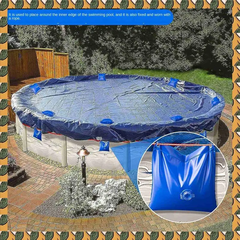 

8 Pack Heavy Duty Pool Water Bag For Above Ground Pool Pool Cover Weights Pool Closing Winterizing Kit