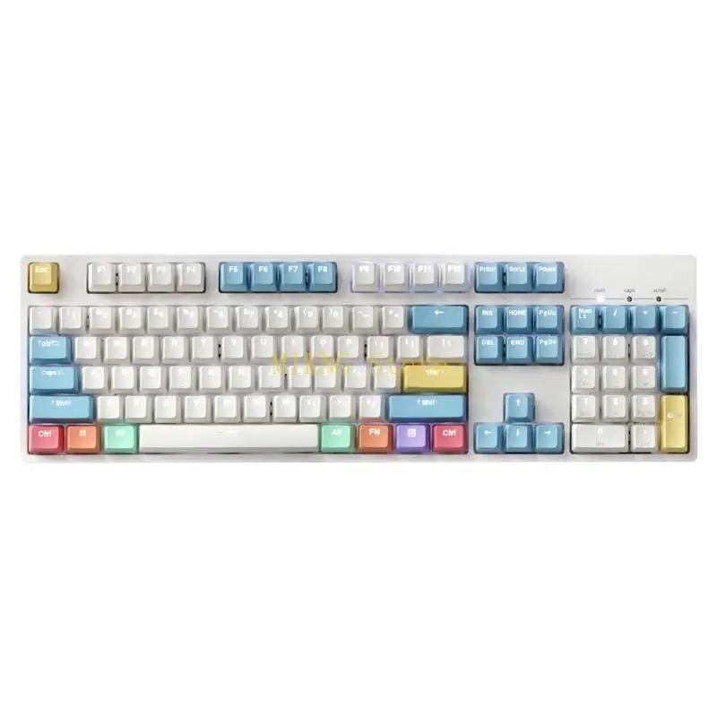 108 Keys Colorful Chalk keycap double shot pbt backleit keycap for mx switch best sale