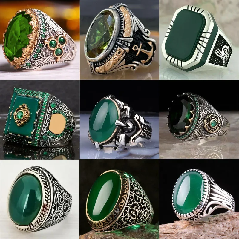 Domineering To Retro Ring Inlaid Attend Ring Jewelry Banquet