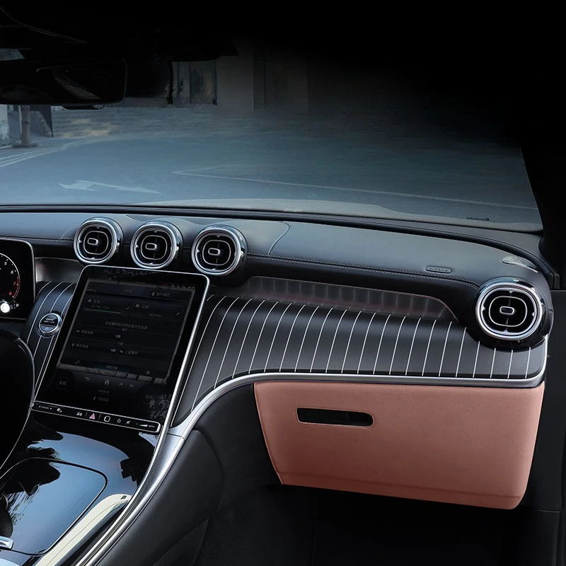 

For Mercedes-Benz C-Class GLC300L C260L C200L 22-26 Vertical Stripe Center Console Dashboard Trim Panel Interior Mod Accessories