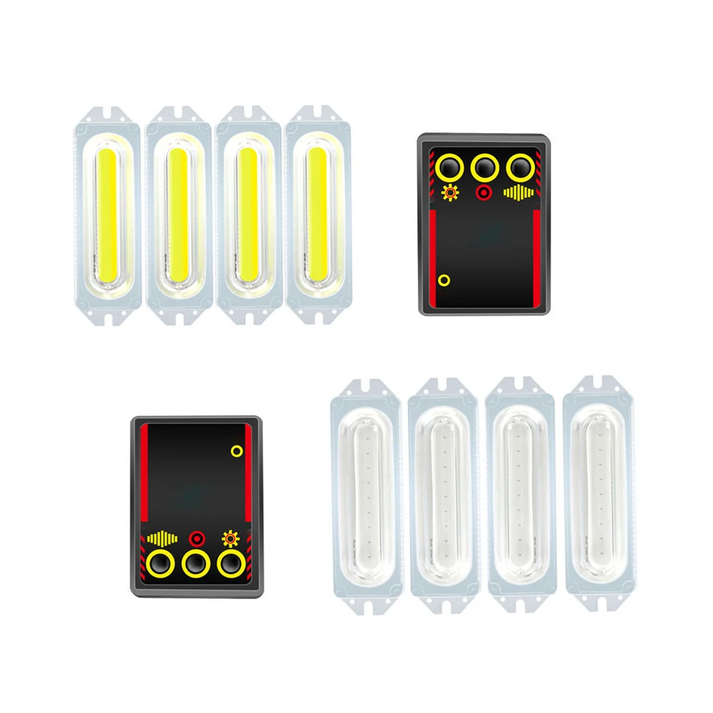 1 to 4 COB 8LED Car Strobe Warning Light Replacement Automobile Grill Running Flashing Emergency Lamp Led Lights For Vehicles