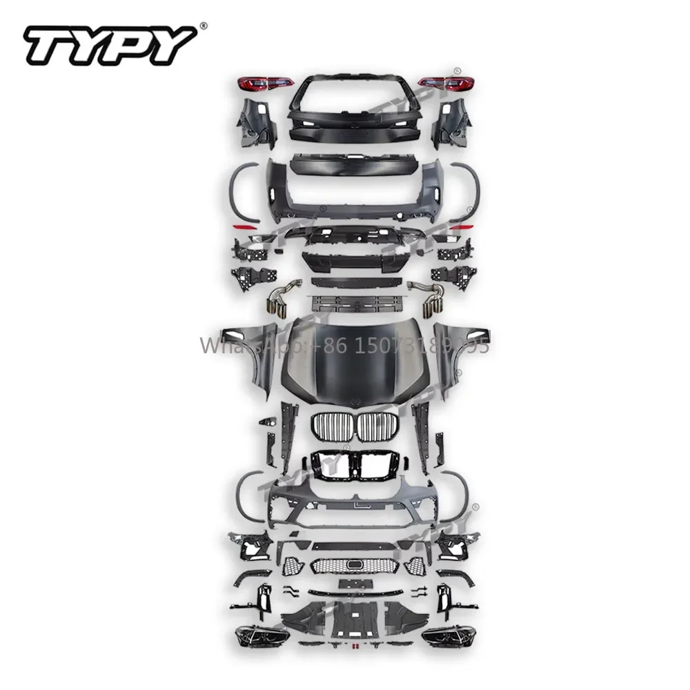 

Car Accessories for E70 to G05 X5M Body Kit Front Bumper Food Fender LED Headlights Taillights Trunk Cover