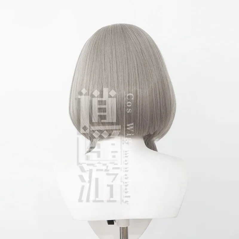 Anime Sandrone Cos Wig 50CM Gradient Short Hair Heat-resistant Synthetic Hair Halloween Party Cosplay Wigs+wig Cap