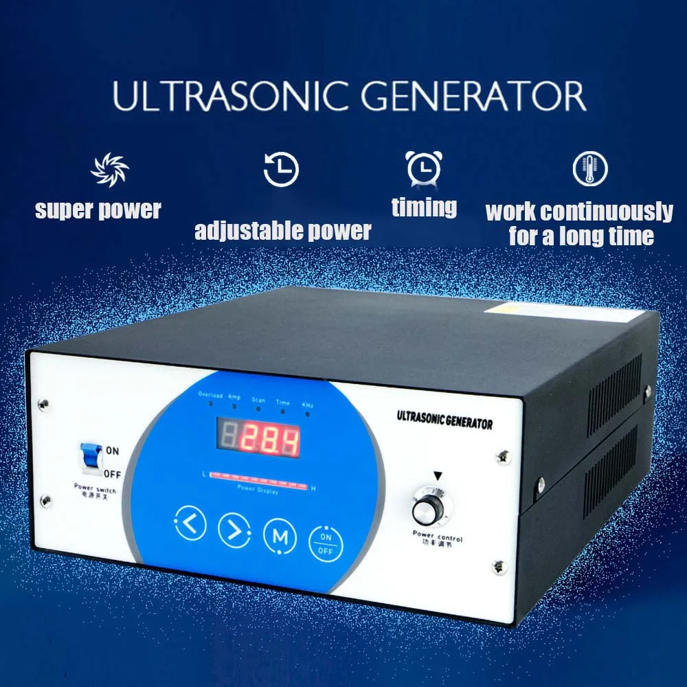 Macchina per la pulizia intelligente industriale con generatore di ultrasuoni ad alta potenza e oscillatore 28 k40khz 300W e controllo della