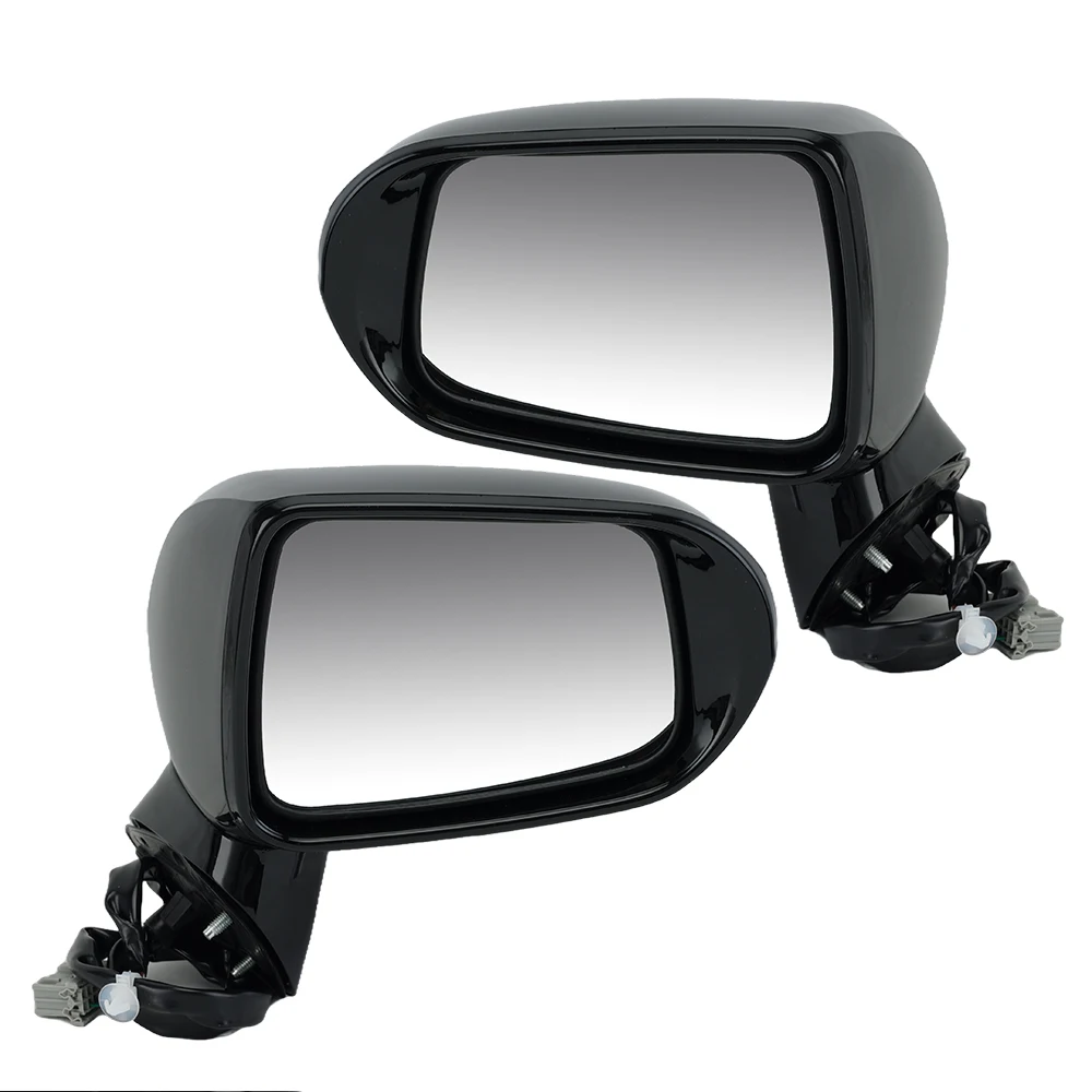 5 Wires Rearview Mirror Assembly For Honda Fit MK2 2005-2008 For Honda City 2007 With Bright Black Door Mirror Car Accessories