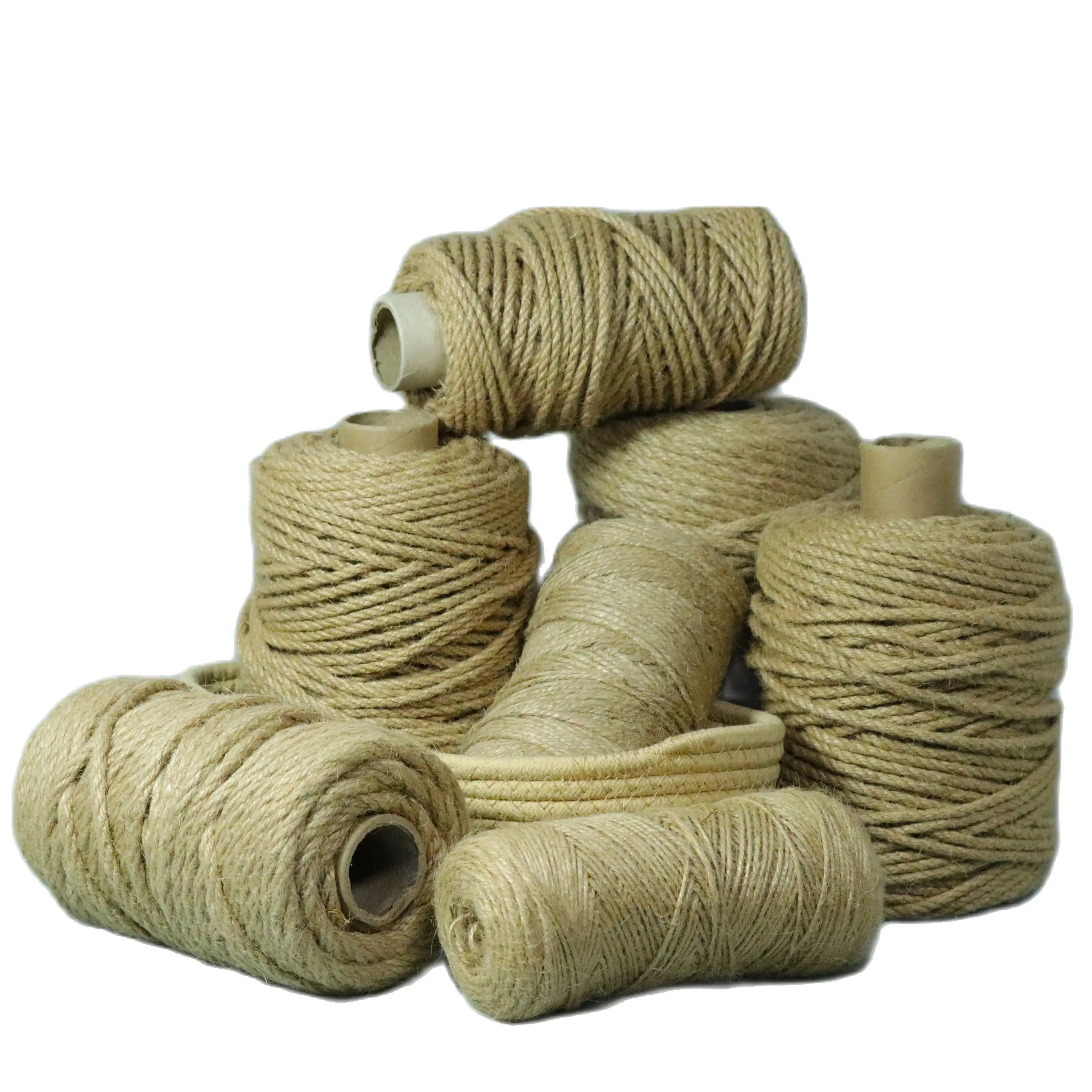 2mm-8mm Natural Jute Rope String Ribbon Crafts DIY Vintage Jute Cord Twine Thread Sewing Party Wedding Christmas Home Decortion