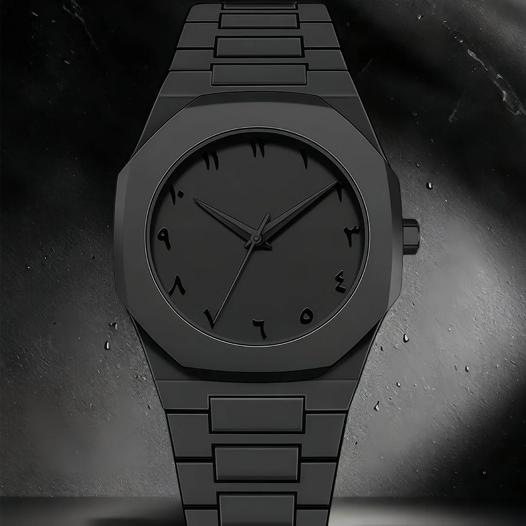 

Черные ближневосточные арабские цифры с минималистичным циферблатом для мужчин, повседневные легкие пластиковые кварцевые мужские часы, спортивные часы