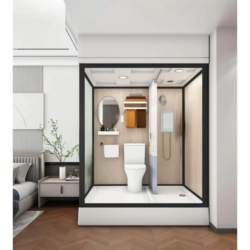 Modern Design Sliding Hinge Open Style Shower Rooms With Rectangle SMC Tray Aluminium Alloy Frame 6/8mm Glass 5-Year Warranty