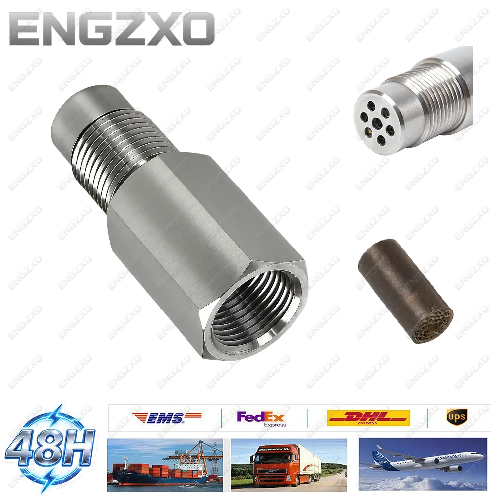 

2pcs Oxygen Sensor Oxygen Catalyst Sensor For Automobile Silver Stainless Spacer Adapter Mini Catalytic Converter Catalytic