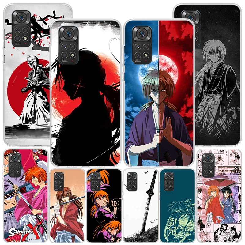 Coque de téléphone Anime Rurouni Kenshin, étui personnalisé pour Xiaomi Redmi Note 15 14 13 12S 12 11 Pro Plus 14S 11S 11E 10 10S 11T 5G