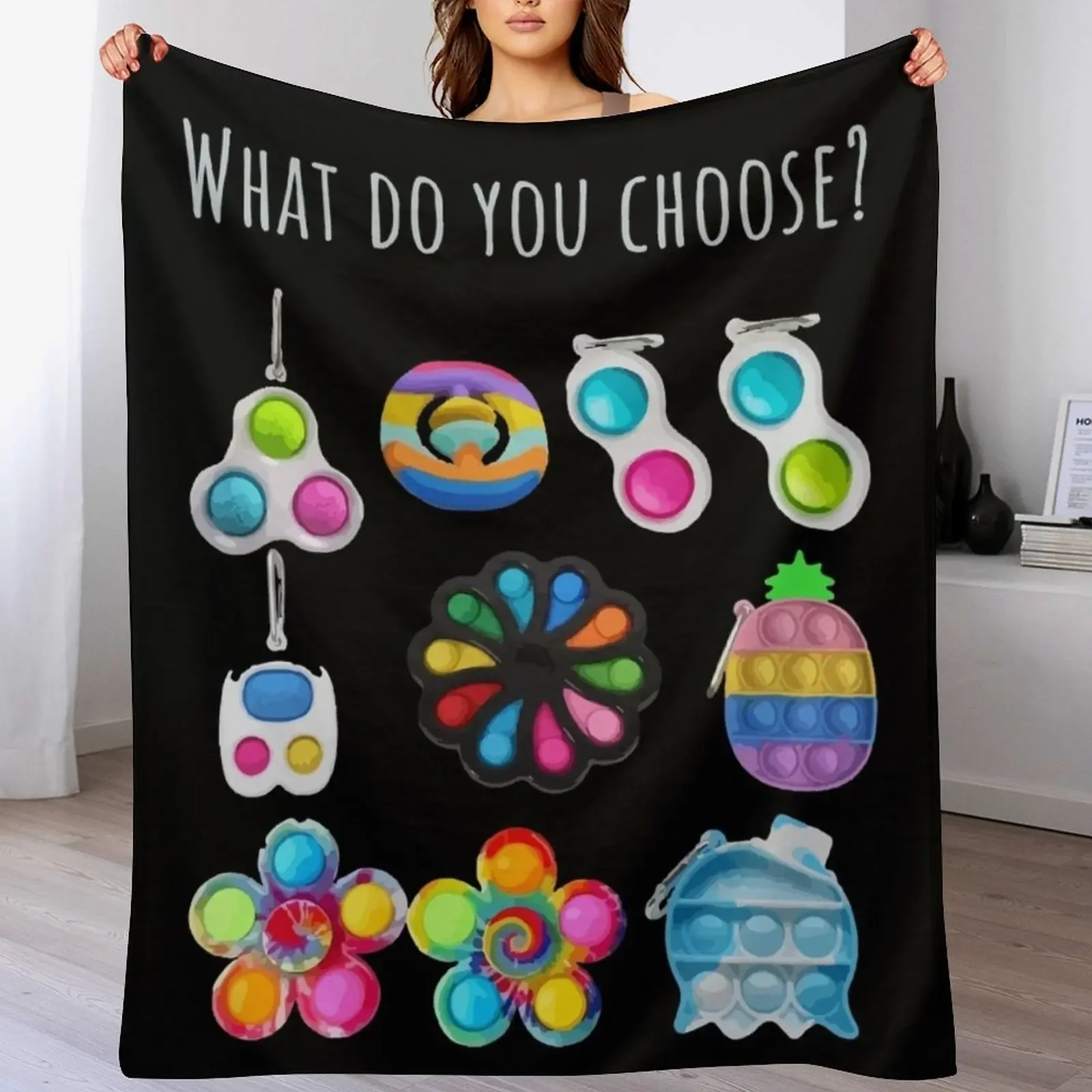 Your choice: Pop it, Simple Dimple or Snipers Throw Blanket Bed covers Thermal Polar Blankets