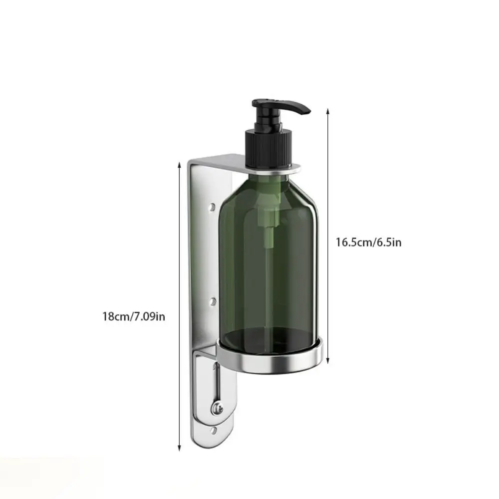 Dispensador de jabón recargable montado en la pared, de acero inoxidable, sin necesidad de perforar, dispensador de jabón Manual, botella con bomba de diseño dividido