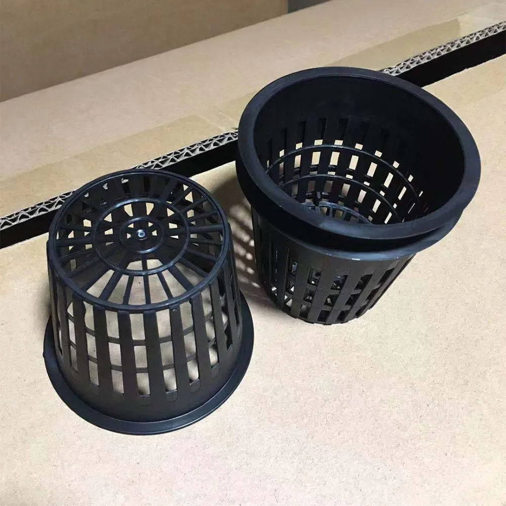 10Pcs Plastic Planting Baskets Mesh Design Breathable Corrosion Resistant Hydroponic Equipment for Garden Home Greenhouse