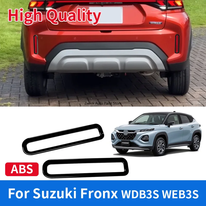 For Suzuki Fronx WDB3S WEB3S 10/2024~ Rear Bumper Fog Lamp Decorative Frame Reflector Sheet Plastic Patch ABS Accessories