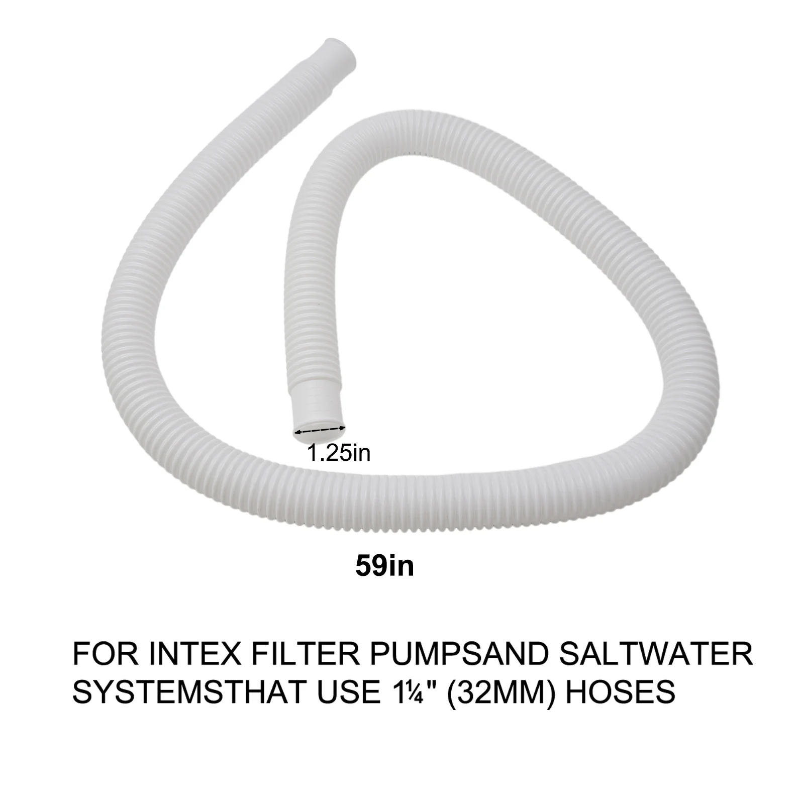 Manguera de tubo de 32mm, 59 pulgadas de largo, accesorio para Intex, bomba/filtro/manguera de calentador, piscina de plástico, práctico y útil 2021