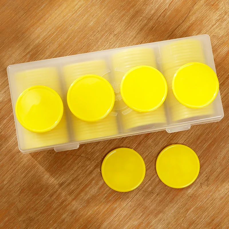 100 Pcs Plastic Poker Chips Bingo Board Games Markers Tokens Kids Counting Toy Family Club Party Supplies Yellow