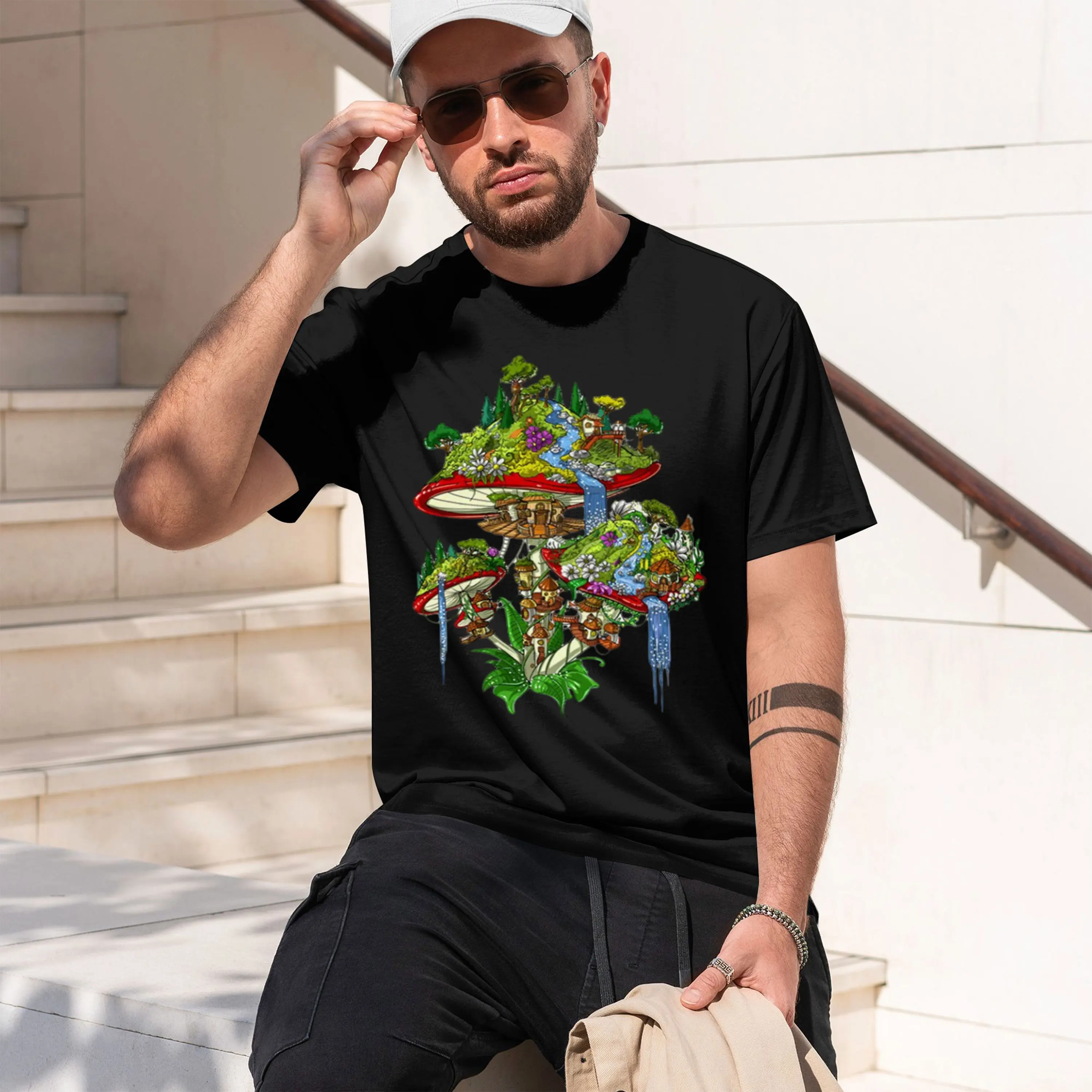 Vintage Mushroom Grh T Shirts Women Com High Quty T-shirts Designer Funny Com Clothes Camisetas 2026 New Model Men’s Short-sleev