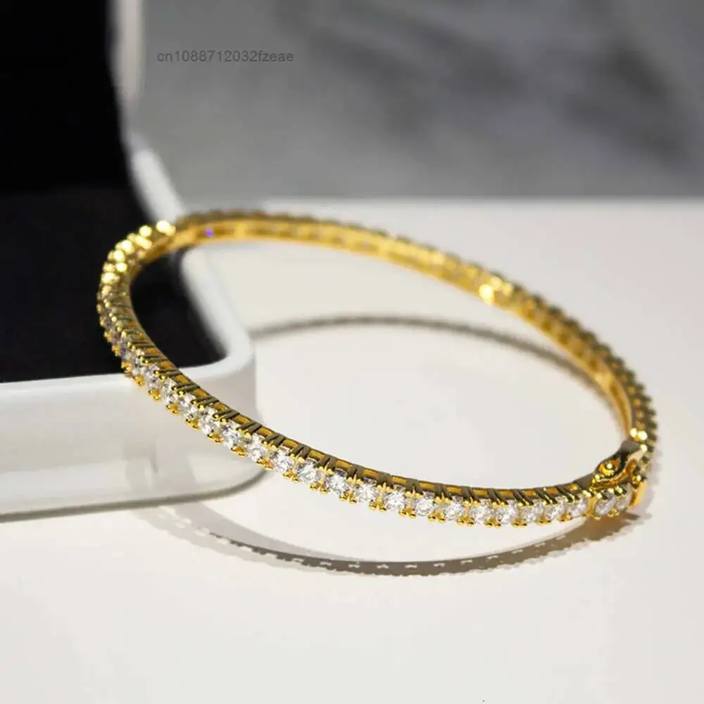 Luxury Coutom 10k/14k Solid Gold Lab Diamond Tennis Link Chain Bracelet New Design Chain Hip Hop Fine Jewelry for Men Women.