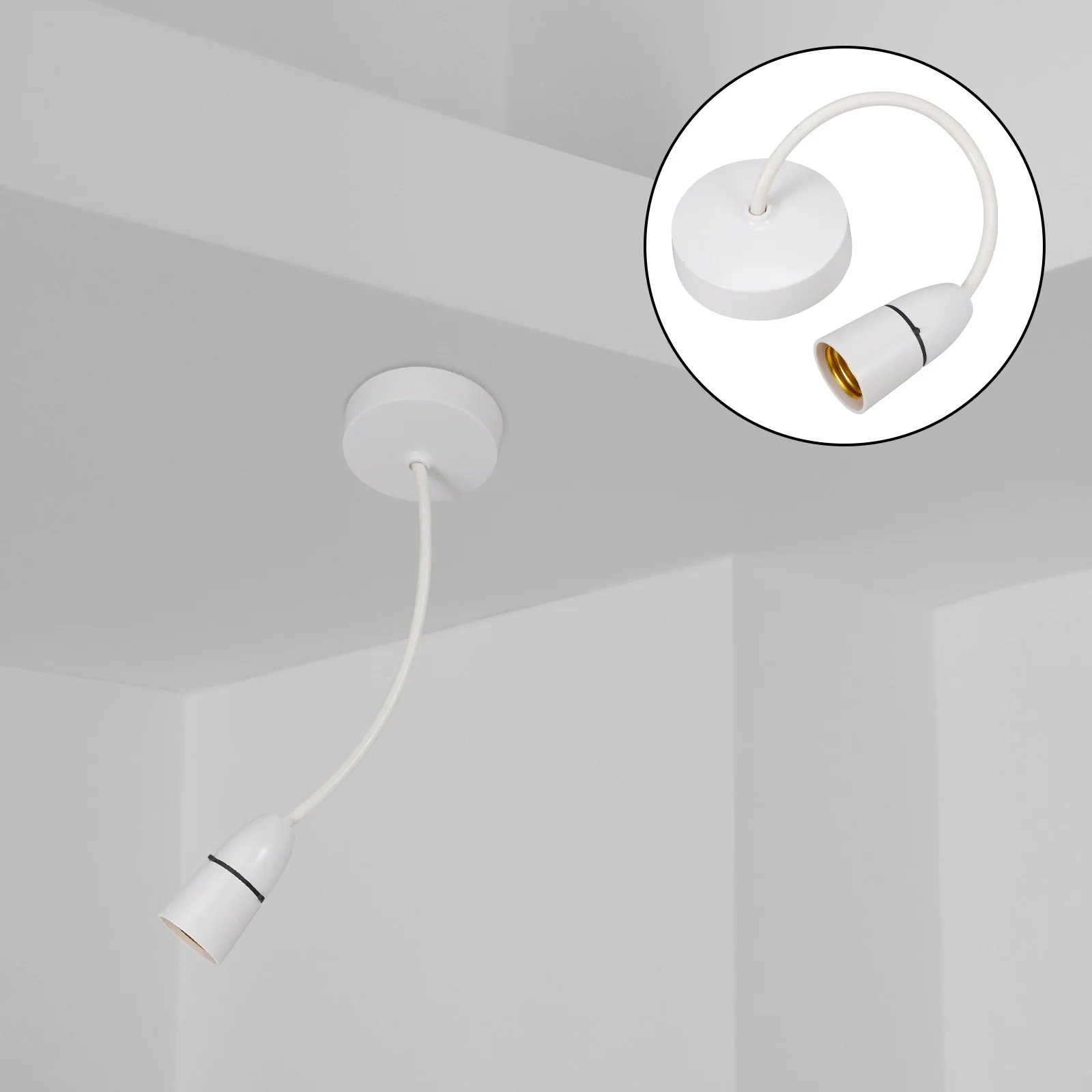 

Chandelier Lamp Holder Ceiling Light Lights Fittings Insert Wired Socket Base Abs Fixer for Bedroom Lampshade