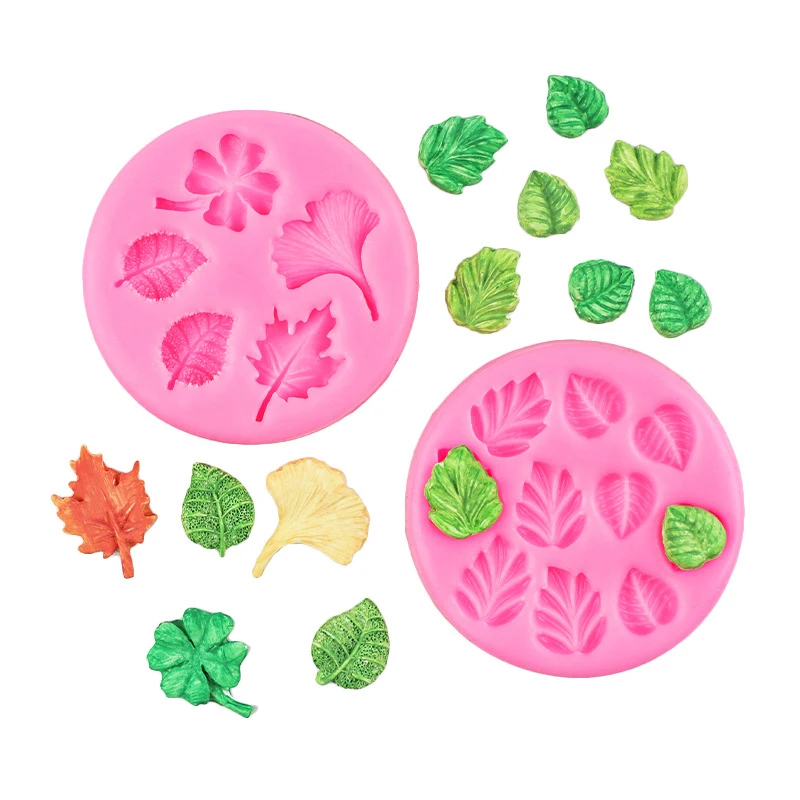 1Pc Leaves Shape Silicone Mold DIY Chocolate Silicone Baking Fondant Cake Decorating Tools Handmade Candle Mold