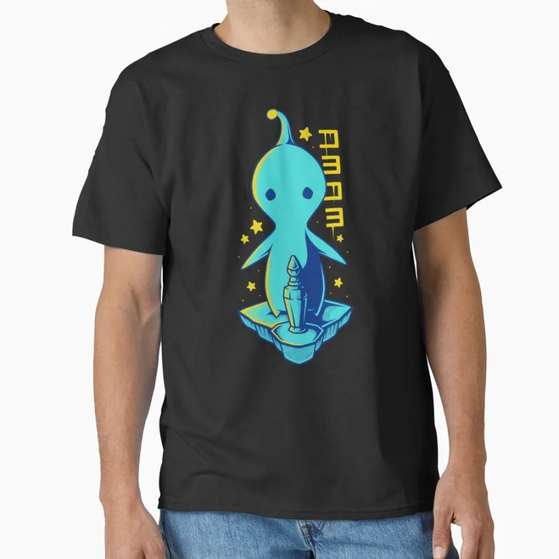 

ffxiv Cute PuPu final fantasy xiv ff14 80s Retro videogame T Shirt for men 100% cotton large size Adult tops S-6XL