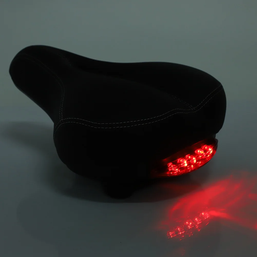 

Bike Saddle Bike Seat Mountain Road Bike Soft Seat Saddle with Tail Light Replacement Accessory Bike Saddle