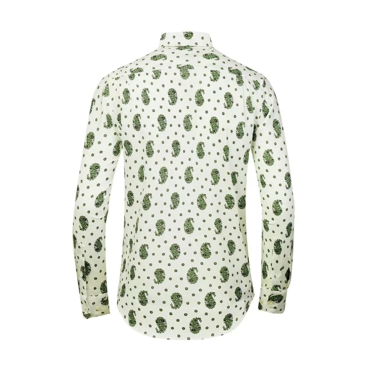 High Quality Linen Printed Long Sleeved Shirt Men Versatile Breathable Casual Business Shirts Retro Social Shirt Men's Clothing