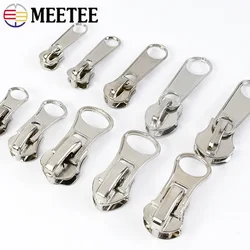 3# 5# 8# Zippers Slider for Nylon Resin Metal Zips Bag Replacement Zipper Puller Cursors Garment Sewing Zip Head Lock Repair Kit