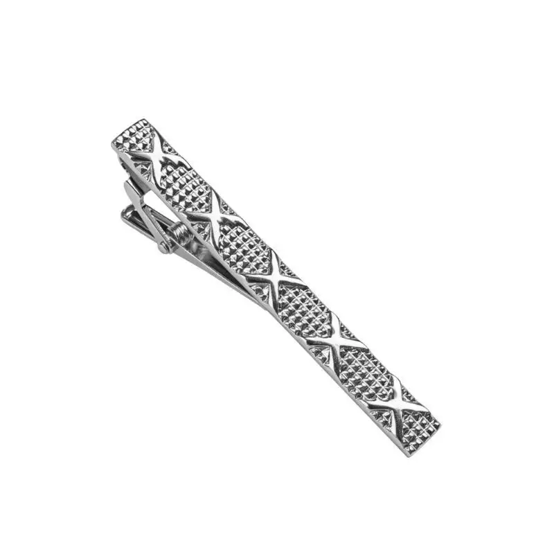 Men's Tie Clip Premium Metal Stripe Style Anti-rust Necktie Clasp for Wedding Suit Business Trip New Year Gift for Men
