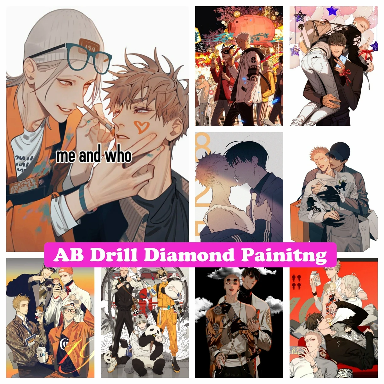 19 Days Old Xian He Tian DIY AB Drill Diamond Painting Mosaic Embroidery Anime Pictures of Rhinestones Cross Stitch Home Decor