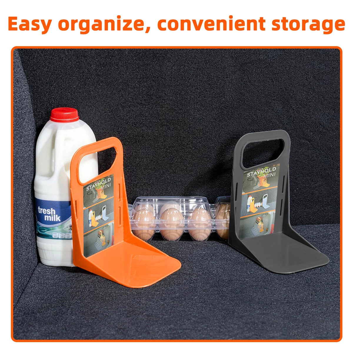 1/2pcs Car Trunk Multifunctional Self-Adhesive Anti Slip And Anti Tilt Fixing Plate Right Angle Shockproof And Anti Slip Bracket image 4
