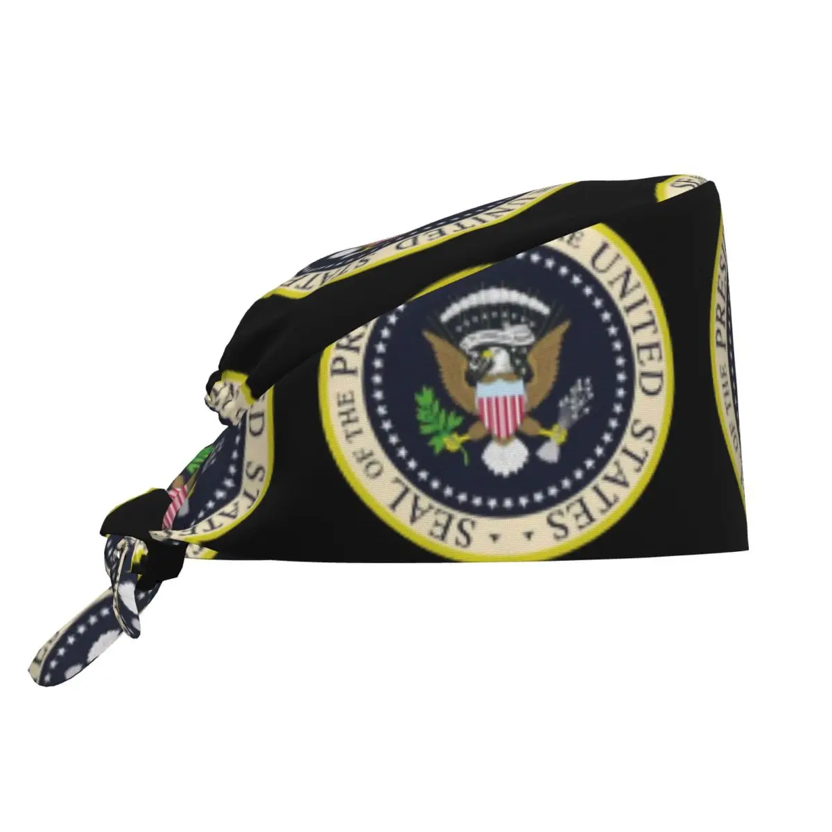 Czapka chirurgiczna z godłem prezydenta Stanów Zjednoczonych, regulowana, dla mężczyzn i kobiet, do pracy medycznej, dla dentystów.