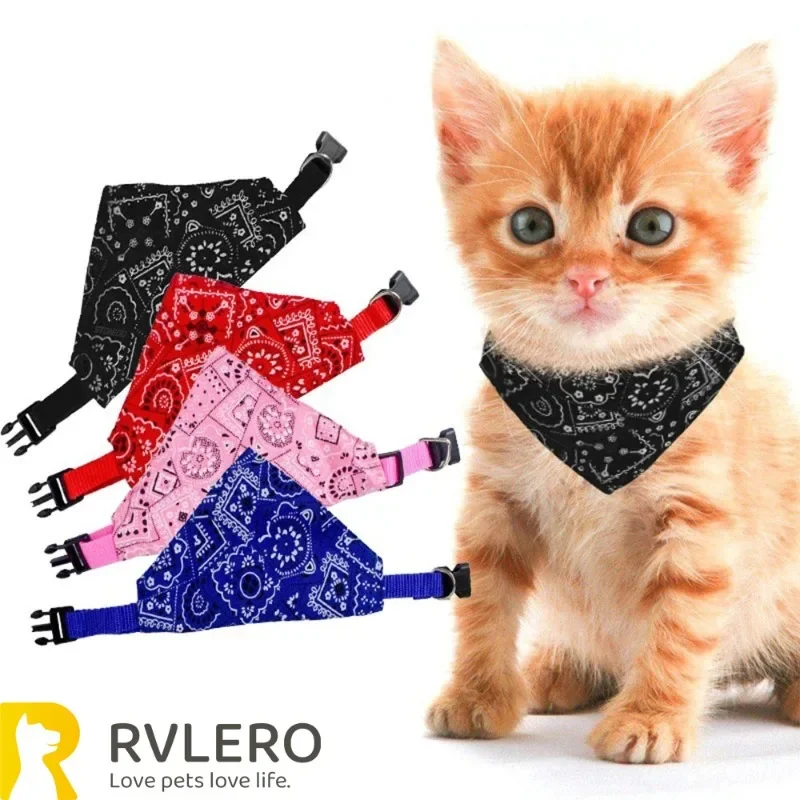 Bedrucktes Haustier-Dreiecksbandana, Verstellbarer Riemen, Hunde- und Katzen-Sabberlätzchen, Halstuch für Kätzchen und Welpen, Tägliche Bekleidung, Haustierzubehör – Detail 2