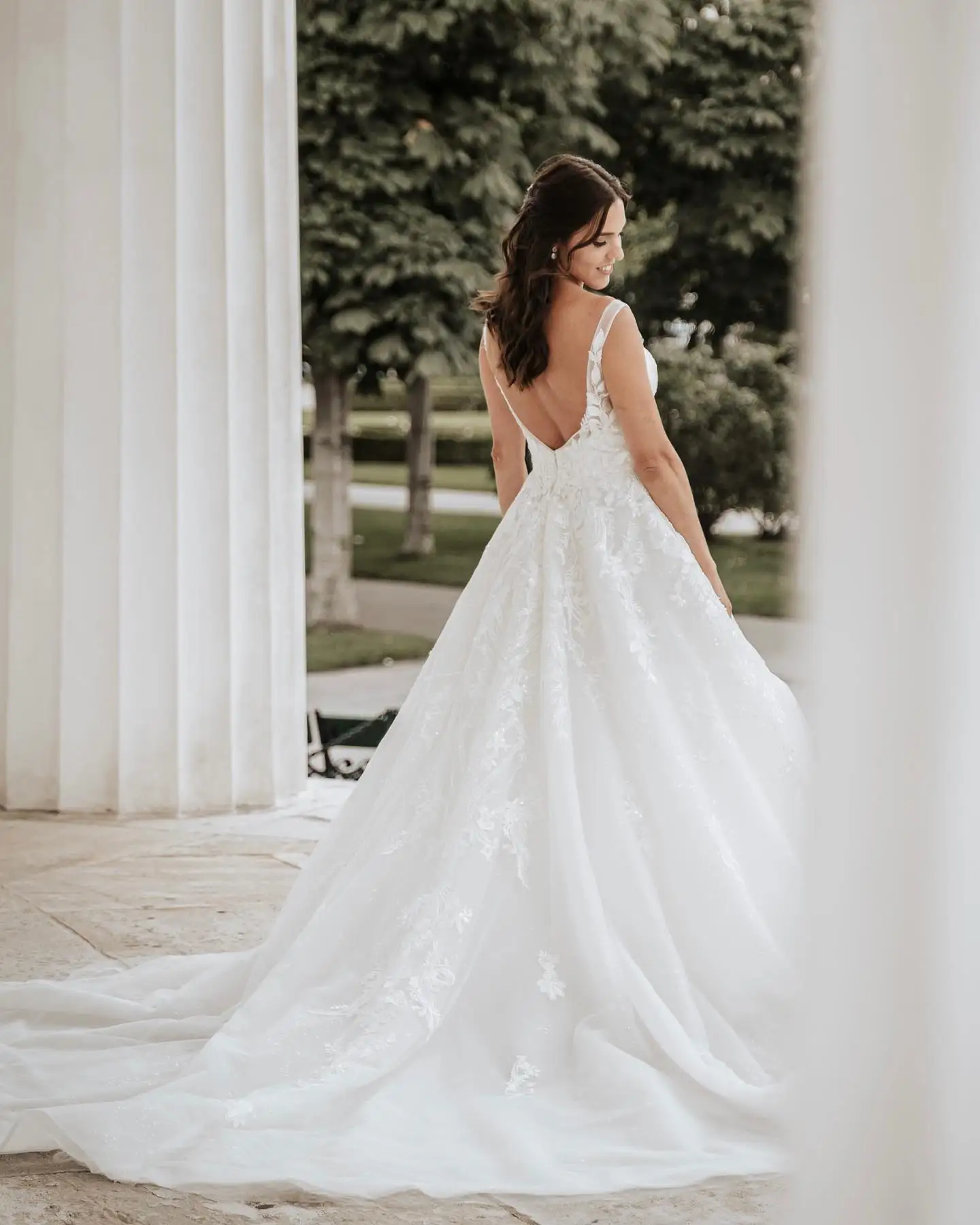 Vestidos De Novia bohemios De estilo campestre, apliques De encaje, línea A, playa, Espalda descubierta, cuello en V