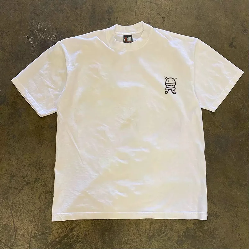 Heavyweight 260g Pure Cotton Short Sleeve T-Shirt Loose Fit Unisex American Retro Style Versatile Casual Wear for Men