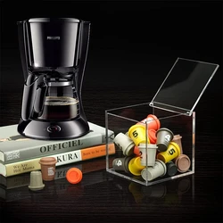 Acrylic Nespresso OriginalLine Coffee Pod Holder Rack Capsule Storage Refrigerator Tower Stand Pod Coffee Holder