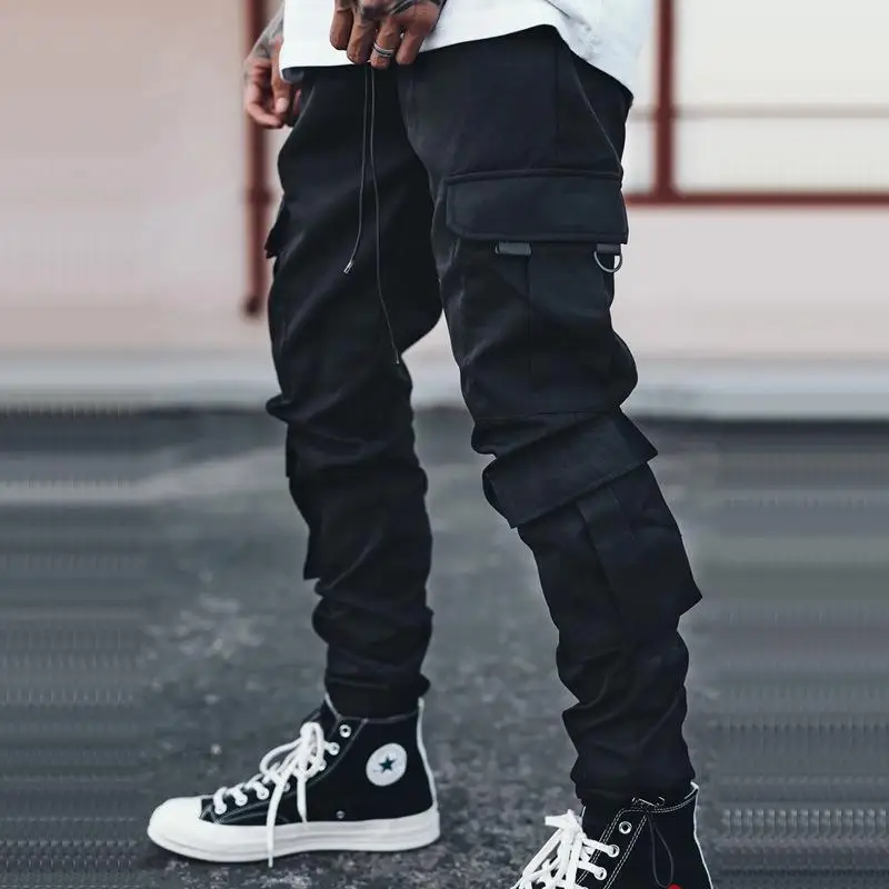 Spring and autumn menswear 2024 new men's casual and loose large-size quick-woven pants multi-bag transport Work Pants