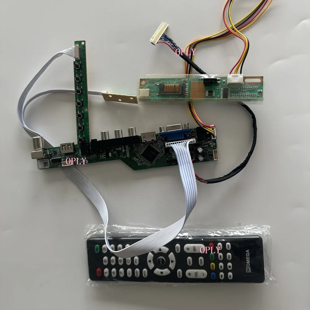 Kit de placa de control de TV, AUDIO, compatible con HDMI, VGA, AV, TV, USB para LTN156AT01 LTN156AT01-A01 1366 × 768, pantalla de panel LED LCD de 15,6 pulgadas, DIY
